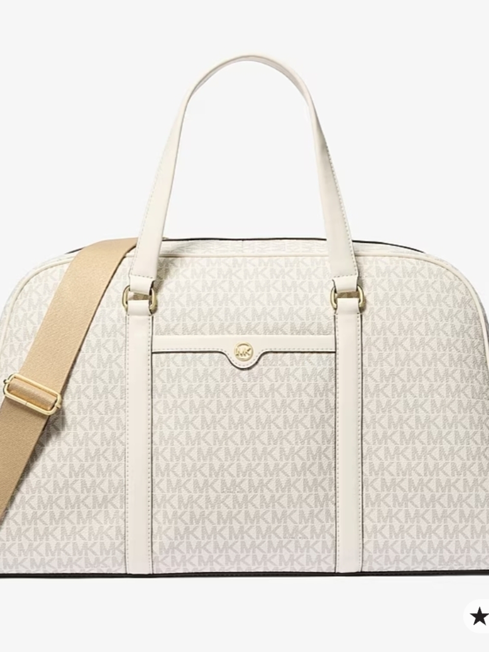 Michael Kors Cream & Beige Logo Travel Tote